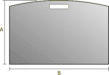 Funkenschutzplatte aus Braunglas